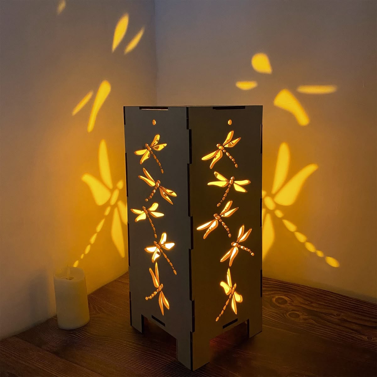 Lampe Veilleuse MDF Feuilles
